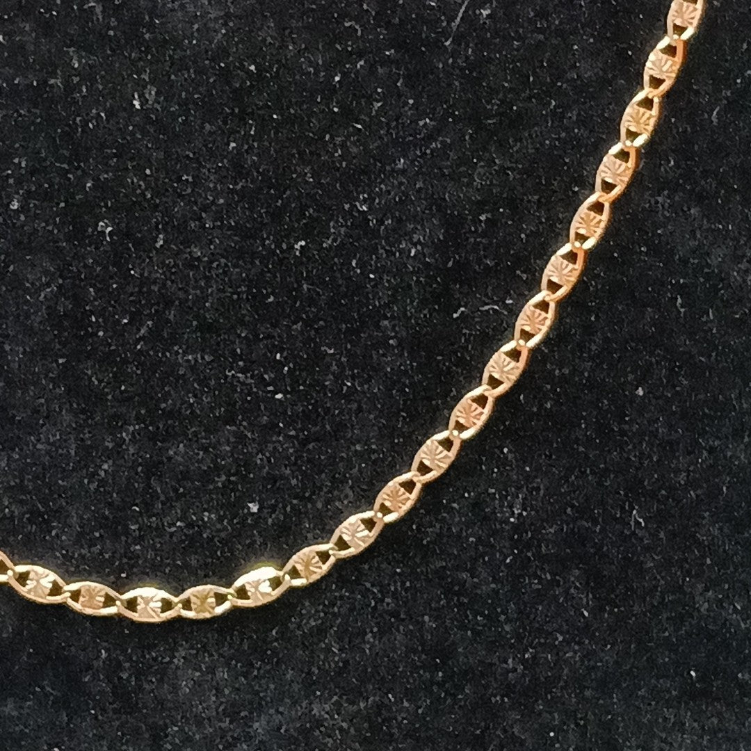 CADENAS TEJIDO GUCHI ORO 10K 55 CM 2.9 GR (NUEVO)