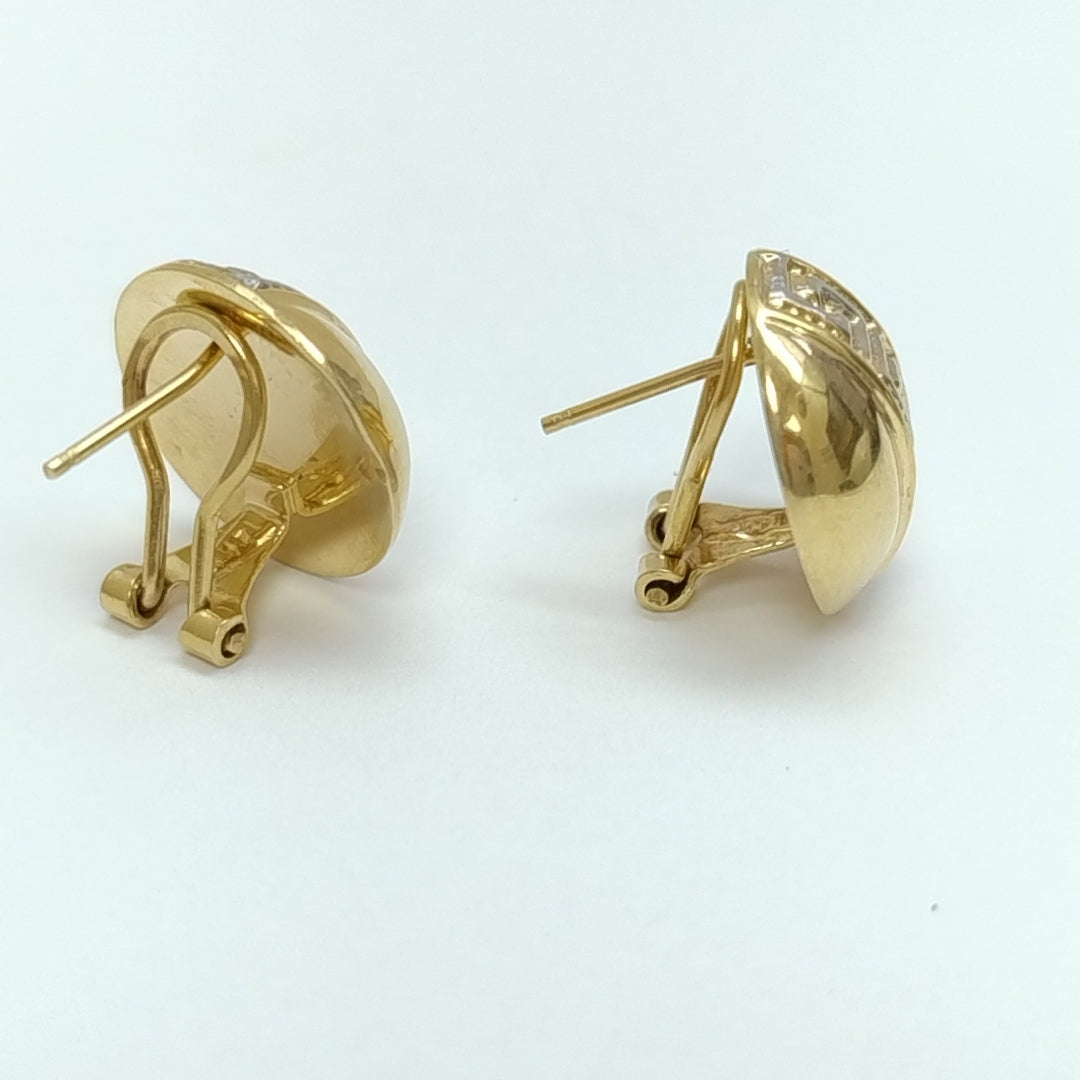 ARETES PAR ORO, RODIADO 14 K 5 GRMS (SEMINUEVO)