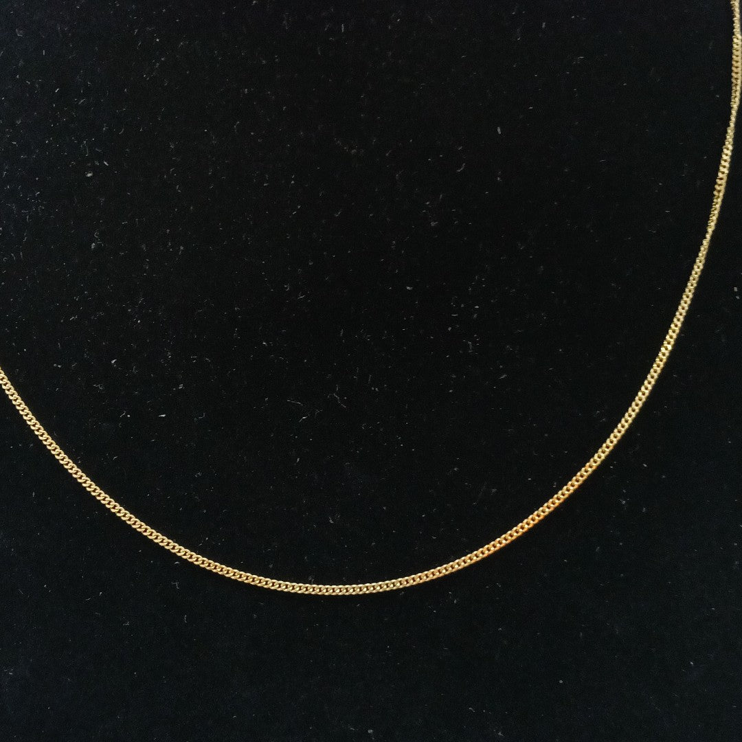 CADENAS TEJIDO BARBADA ORO 10K 50 CM 2.8 GR (NUEVO)