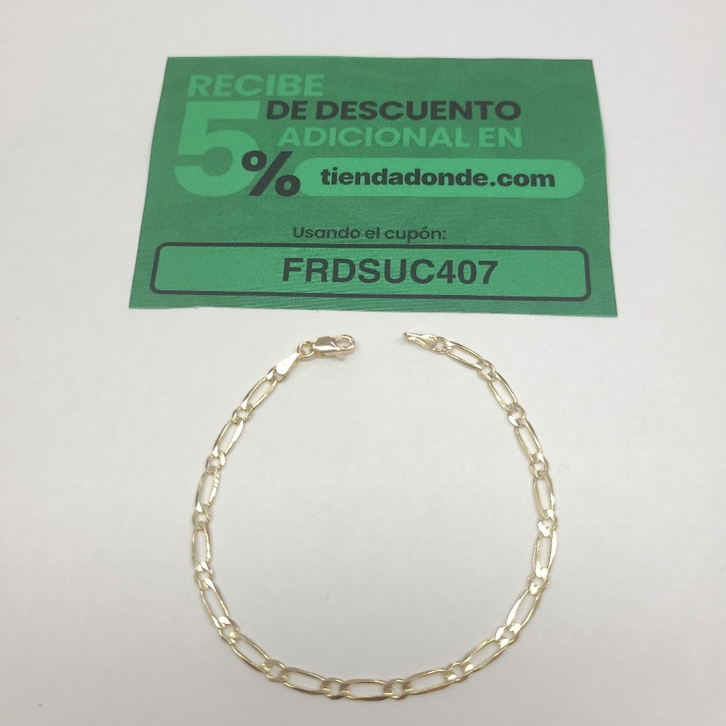 PULSERAS 1X1 ORO 14K 18 CM 2.7 GR (NUEVO)
