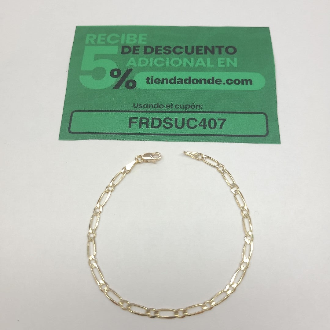 PULSERAS 1X1 ORO 14K 18 CM 2.7 GR (NUEVO)