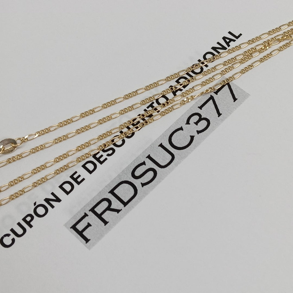CADENAS TEJIDO 3X1 ORO 14K 55 CM 2.7 GR (NUEVO)