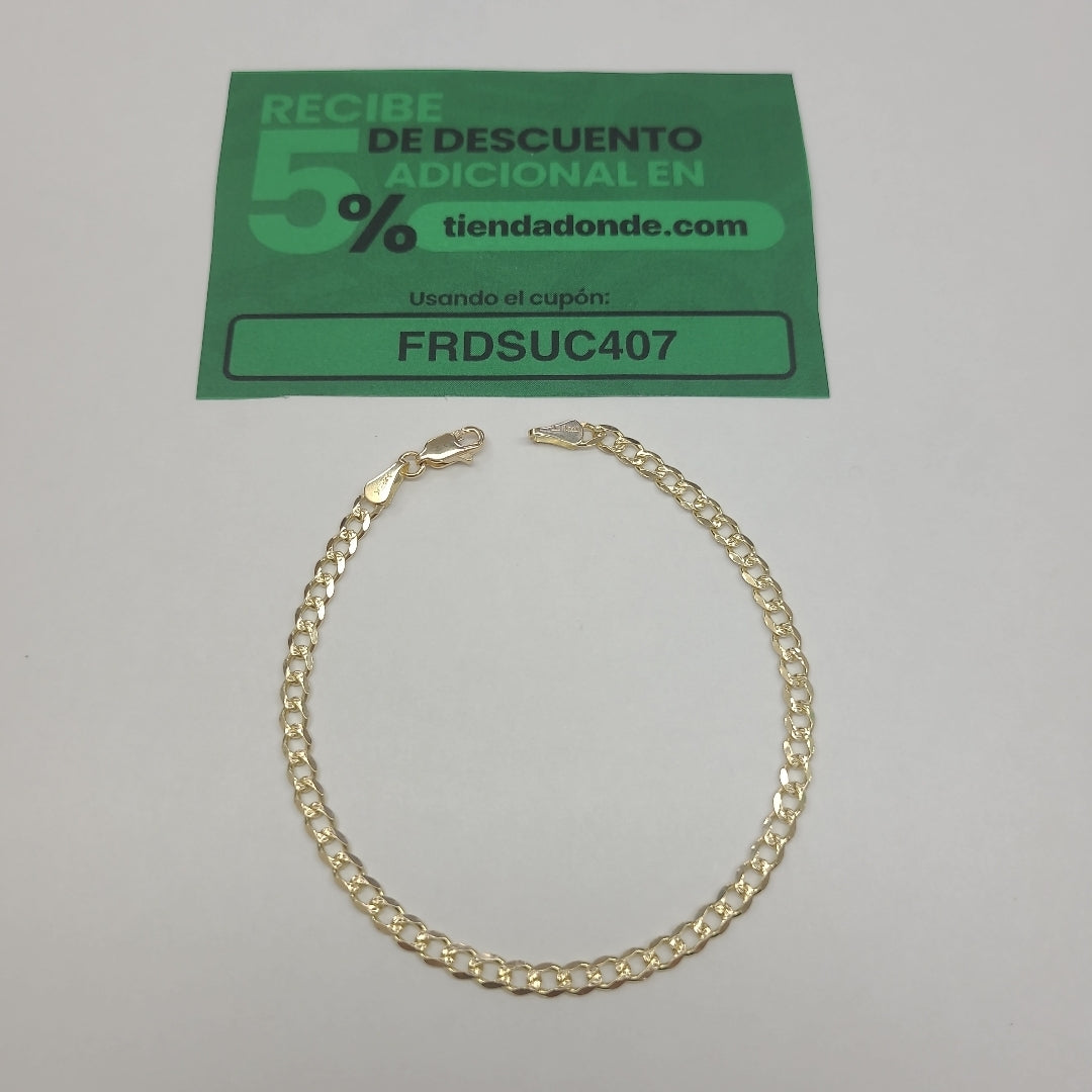 PULSERAS BARBADA ORO 14K 21 CM 5.2 GR (NUEVO)