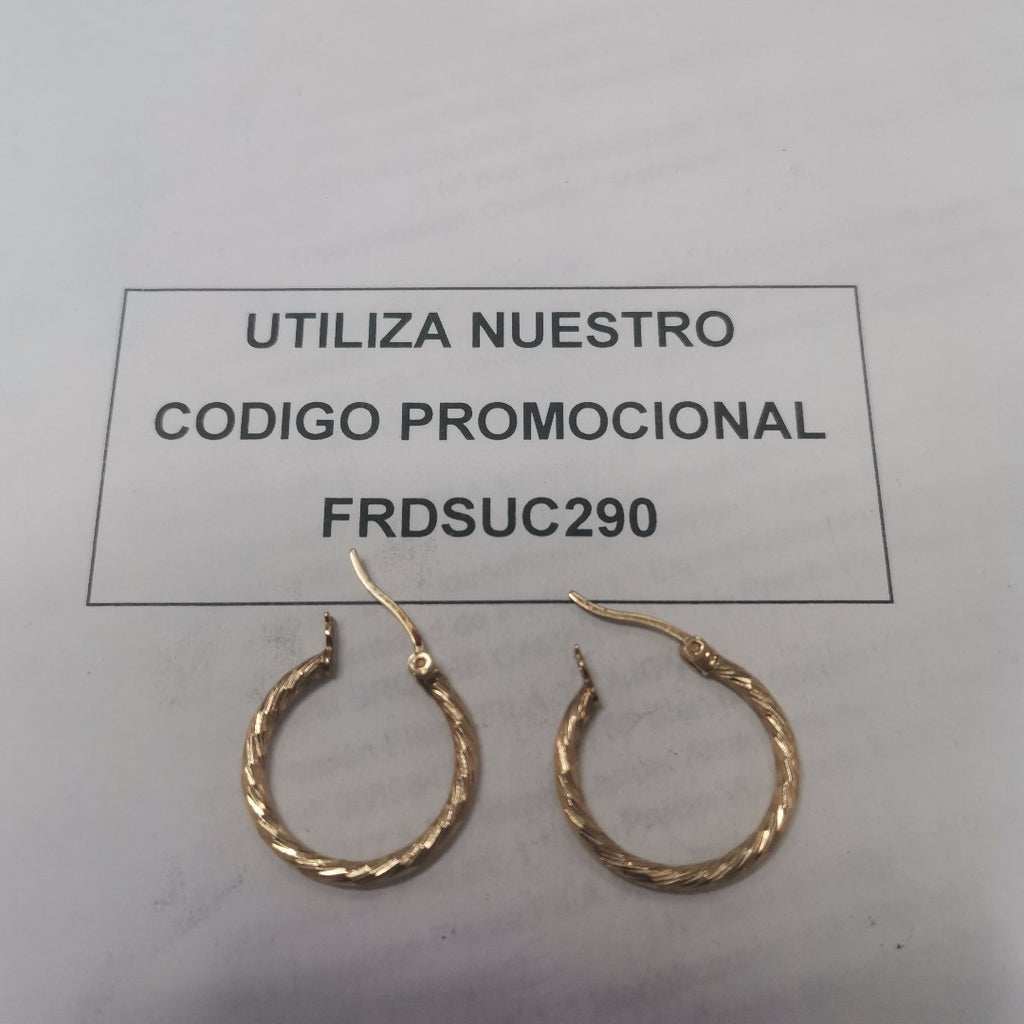 ARRACADAS PAR ORO 14 K 2 GRMS (SEMINUEVO)