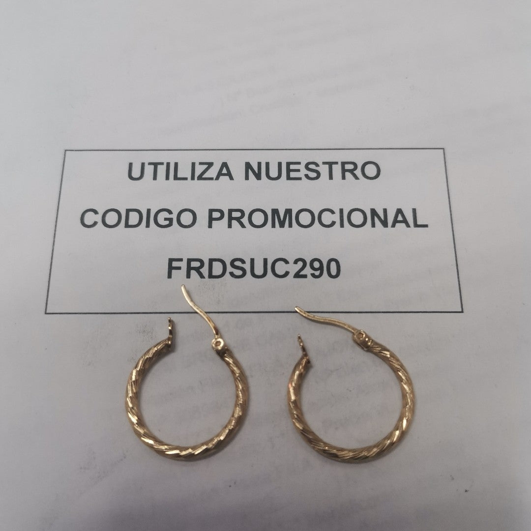 ARRACADAS PAR ORO 14 K 2 GRMS (SEMINUEVO)