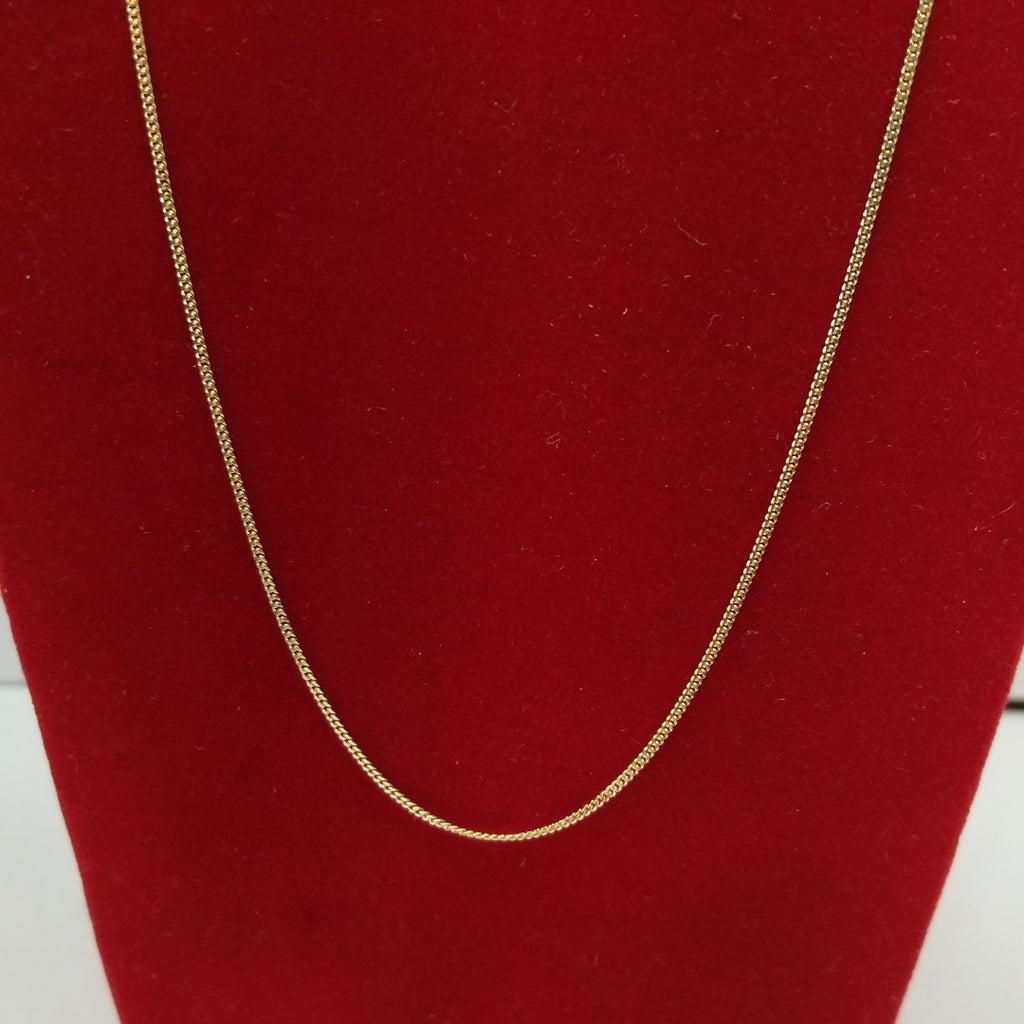 CADENAS TEJIDO BARBADA ORO 10K 55 CM 1.8 GR (NUEVO)