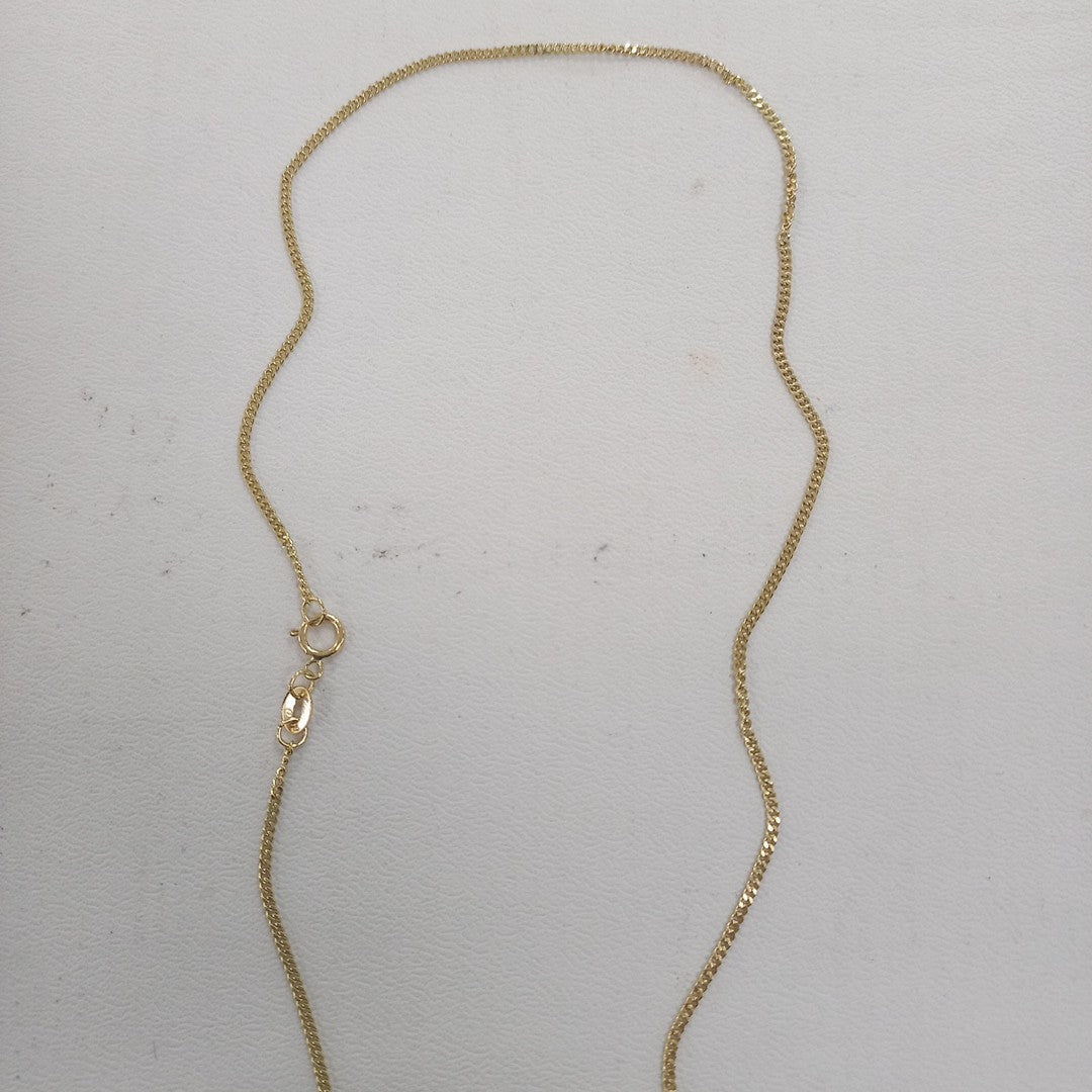 CADENAS TEJIDO BARBADA ORO 10K 50 CM 2.8 GR (NUEVO)