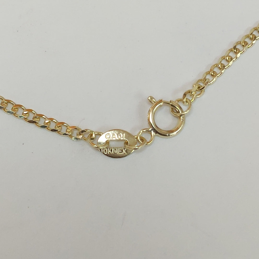 CADENAS TEJIDO BARBADA ORO 10K 50 CM 3.5 GR (NUEVO)
