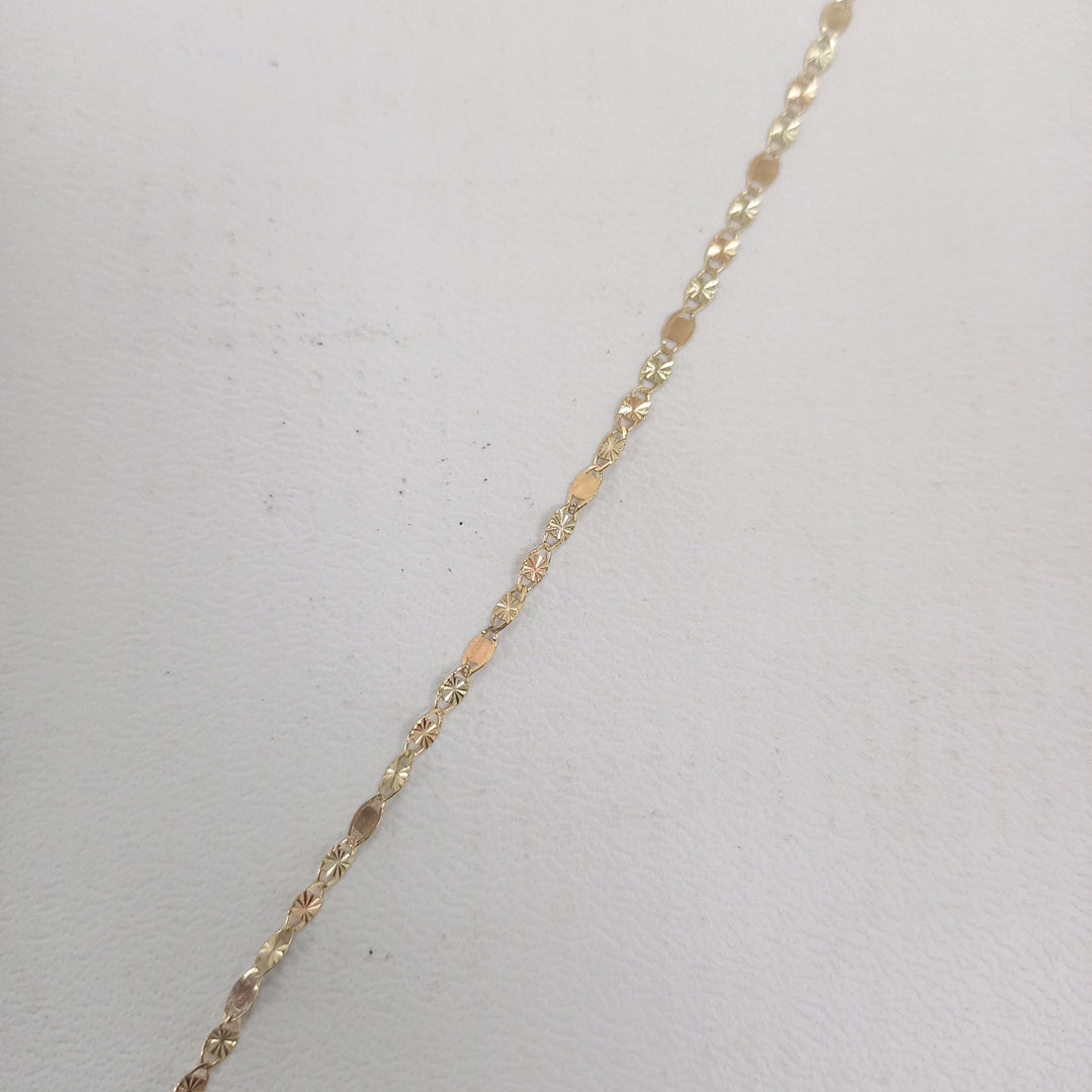 CADENAS TEJIDO GUCHI ORO 10K 40 A 45 CM 1.4 GR (NUEVO)
