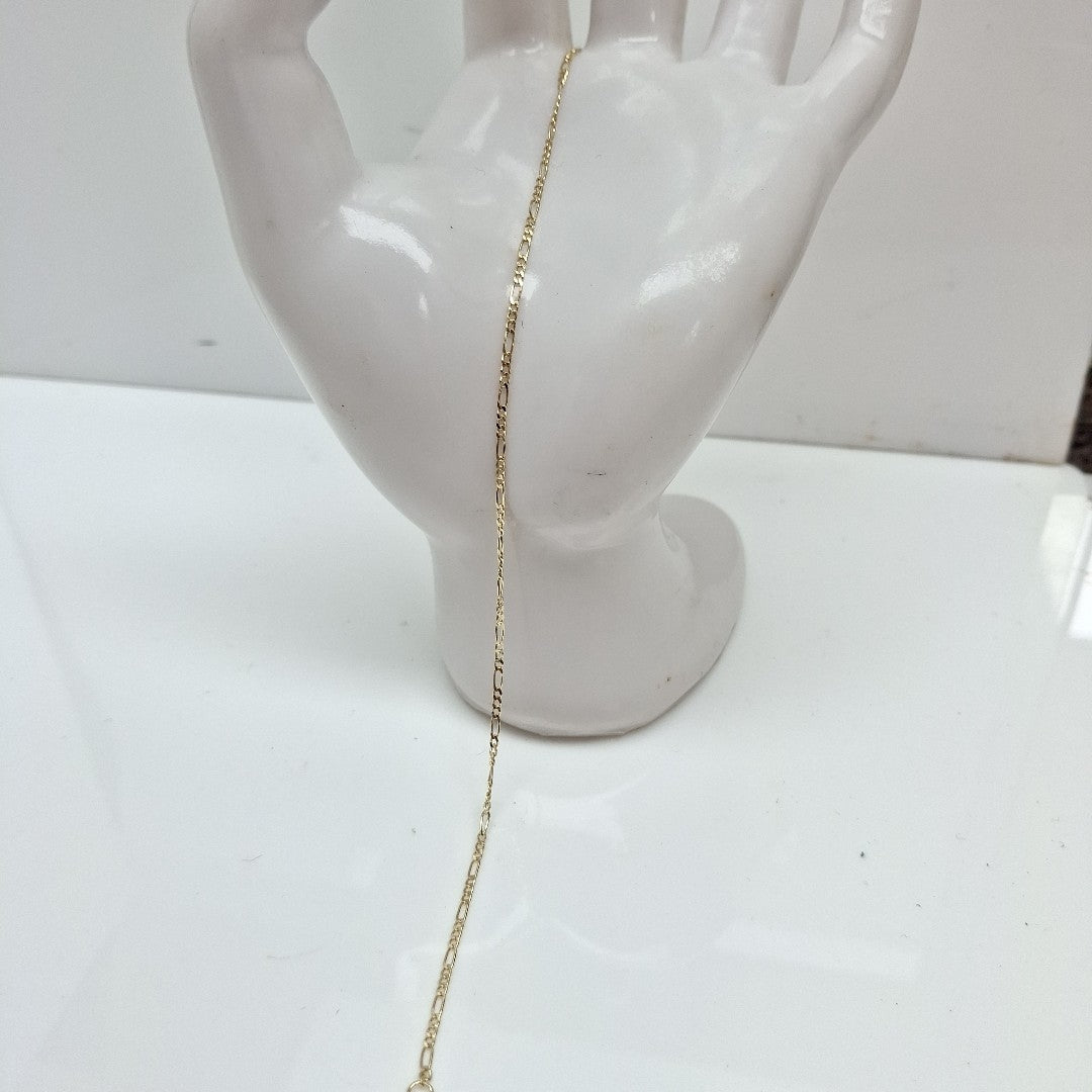 PULSERAS TEJIDO 3X1 ORO 14K 21 CM 1 GR (NUEVO)