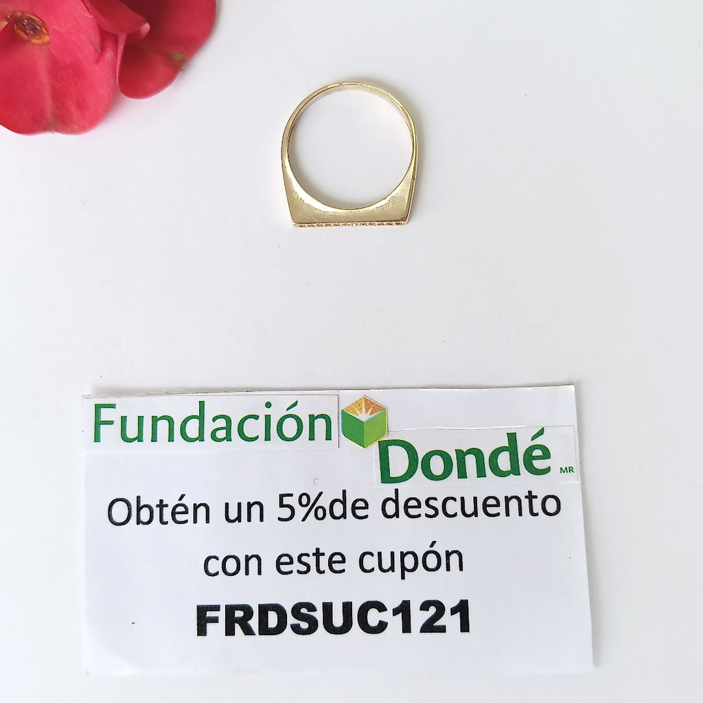 ANILLOS C/CIRCONIA ORO 10K TALLA 9 1.8 GR (NUEVO)