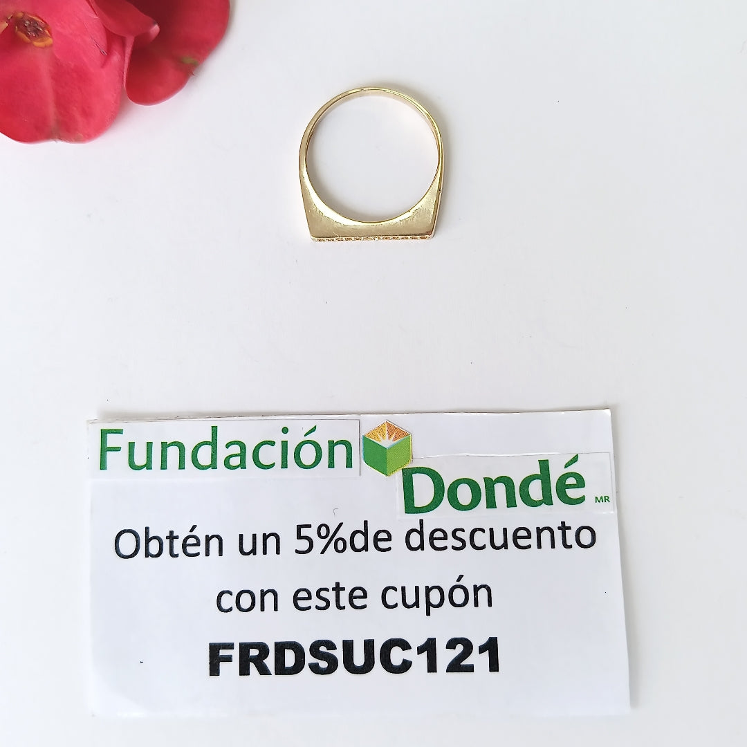 ANILLOS C/CIRCONIA ORO 10K TALLA 9 1.8 GR (NUEVO)