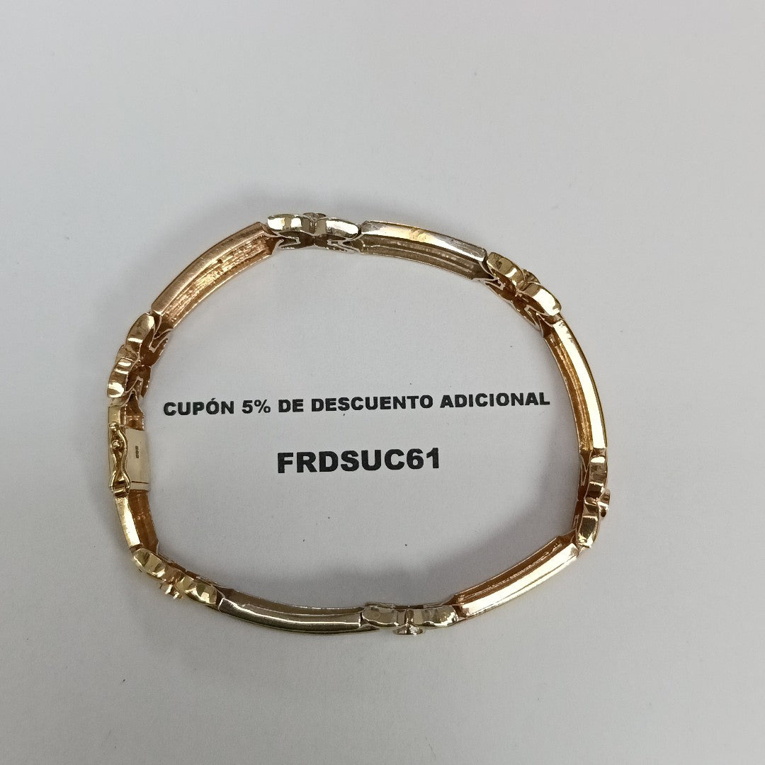 PULSERA ORO COMBINADO 14 K 19,00 GRMS (SEMINUEVO)