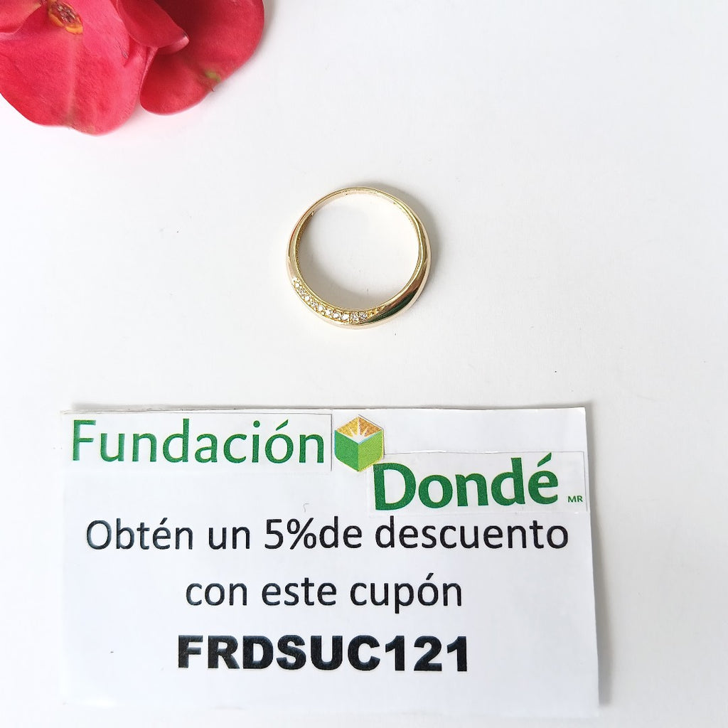 ANILLOS C/CIRCONIA ORO 10K TALLA 7.5 1.9 GR (NUEVO)