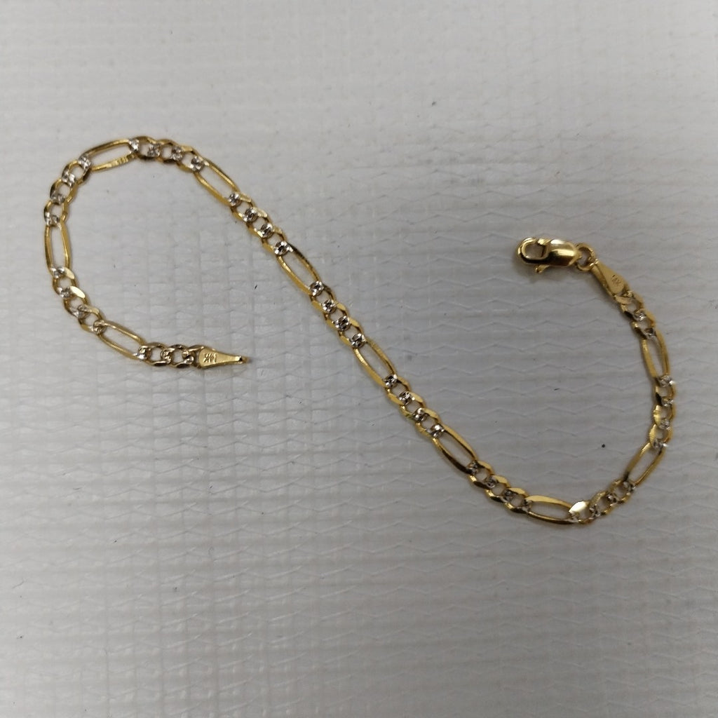 PULSERAS 3X1 DIAMANTADA ORO 14K 18 CM 3 GR (NUEVO)