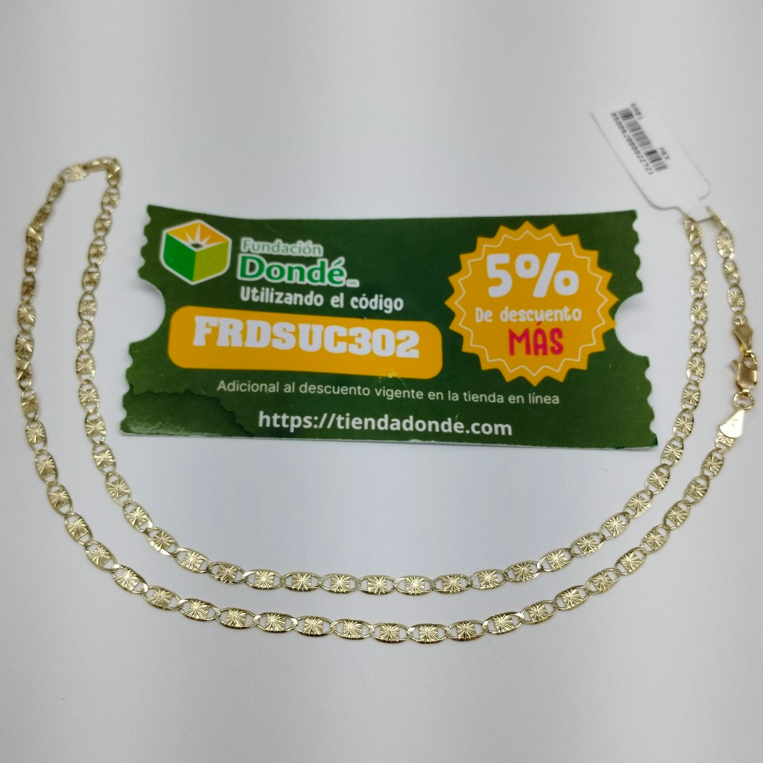 CADENAS TEJIDO GUCHI ORO 14K 55 CM 7 GR (NUEVO)