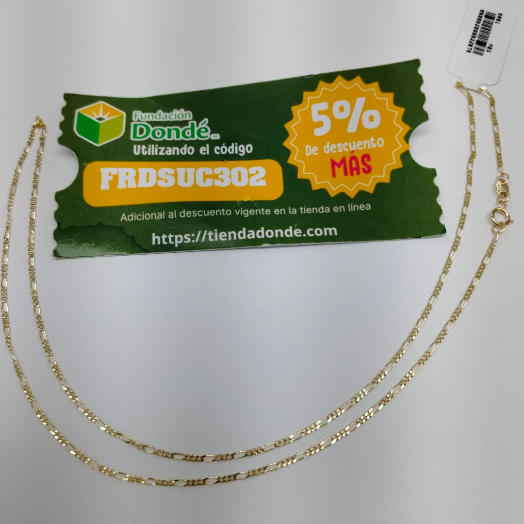 CADENAS TEJIDO 3X1 ORO 14K 55 CM 2.6 GR (NUEVO)