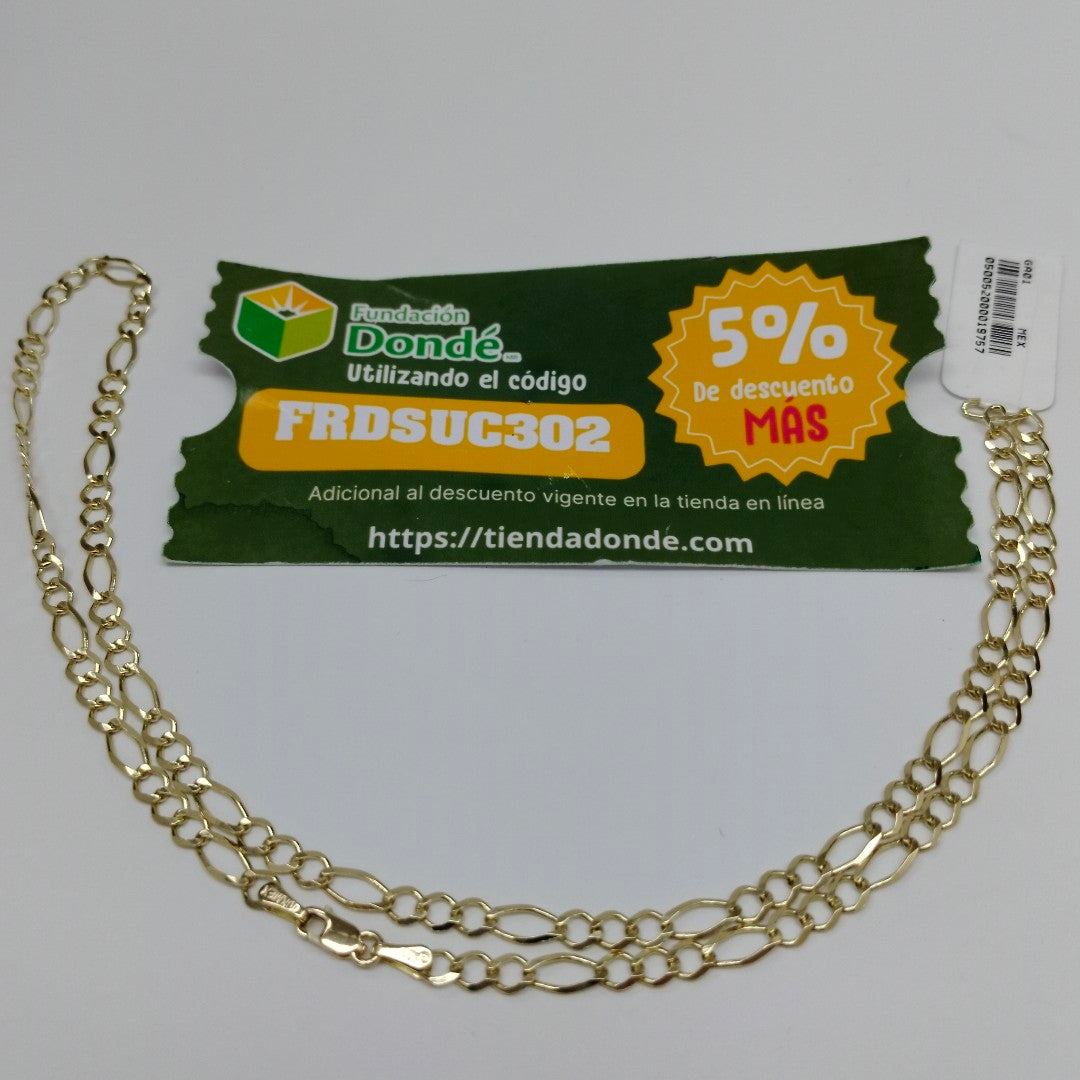 CADENAS TEJIDO 3X1 ORO 10K 50 CM 6.4 GR (NUEVO)