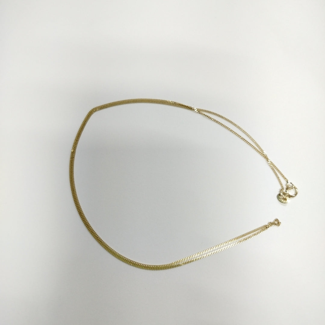CADENAS TEJIDO BARBADA ORO 10K 55 CM 1.8 GR (NUEVO)