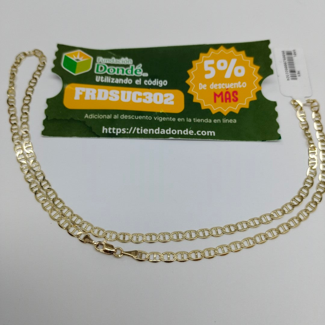 CADENAS TEJIDO MARINERA ORO 14K 50 CM 7.5 GR (NUEVO)