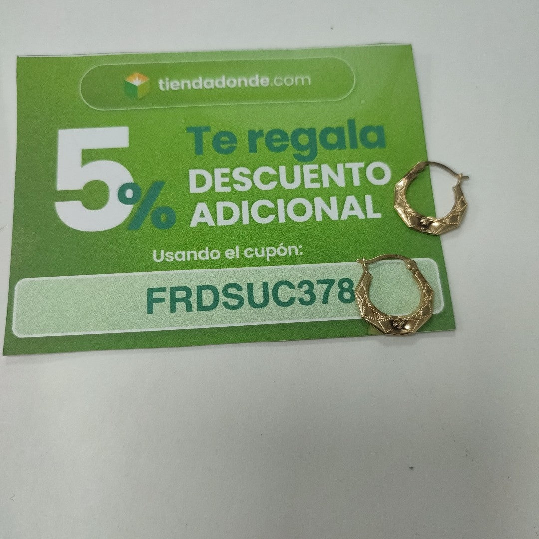ARRACADAS PAR ORO 14 K 1,30 GRMS (SEMINUEVO)