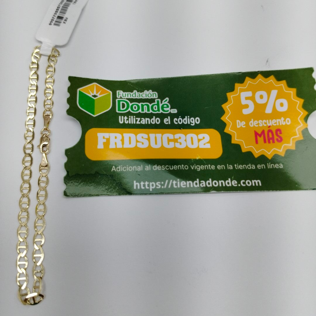 PULSERAS TEJIDO MARINERA ORO 14K 21 CM 3.3 GR (NUEVO)