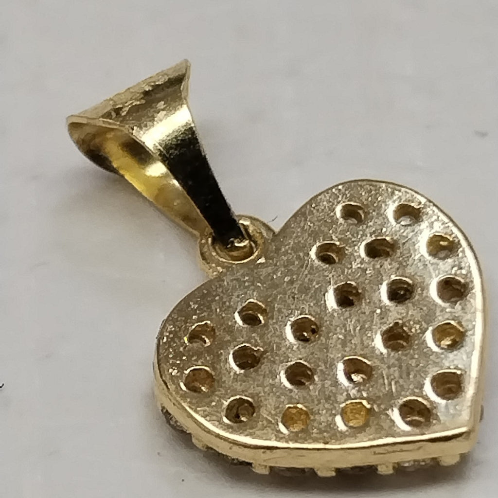 DIJES CORAZON C/CIRCONIA ORO 10K 0.7 GR (NUEVO)