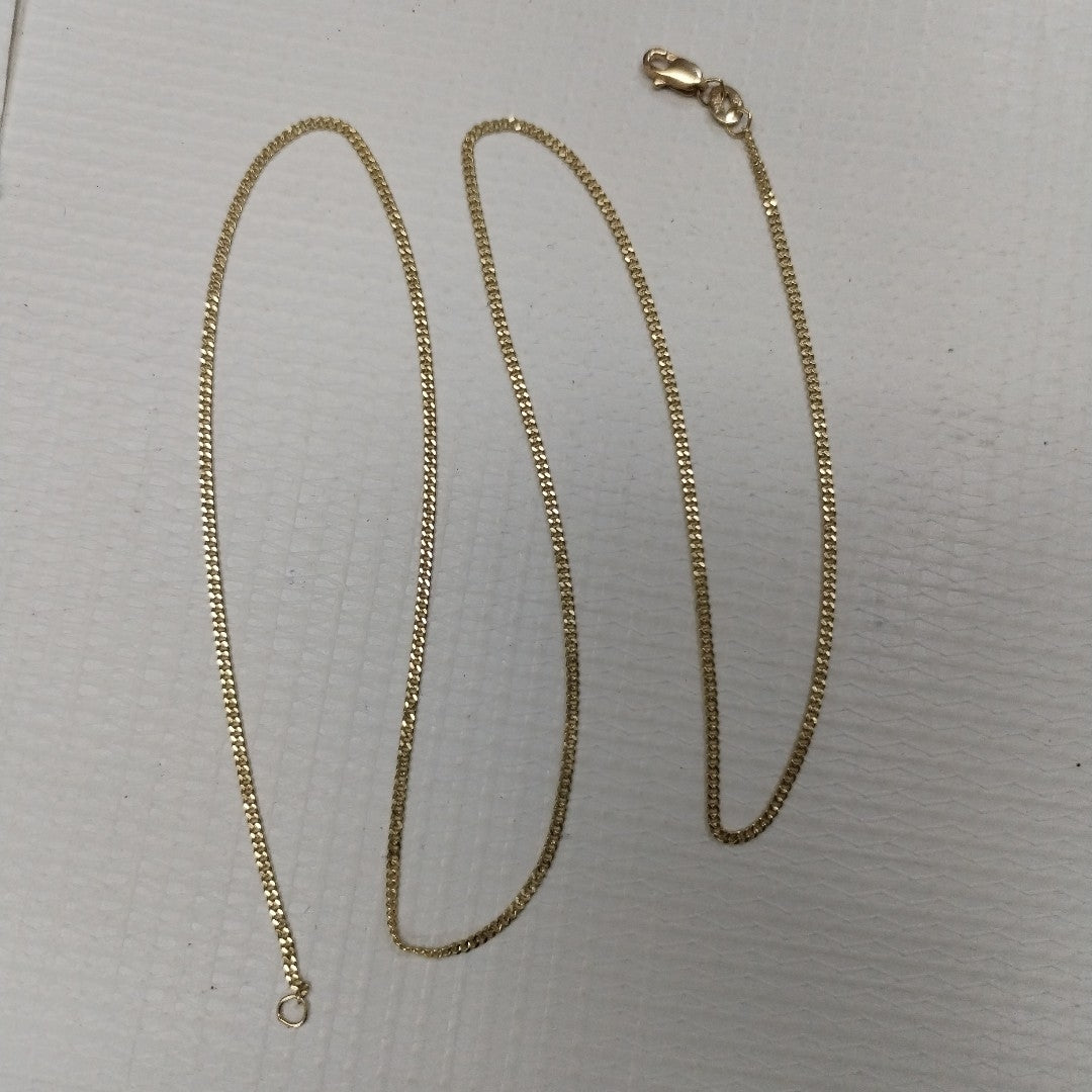 CADENAS TEJIDO BARBADA ORO 10K 50 CM 3.1 GR (NUEVO)