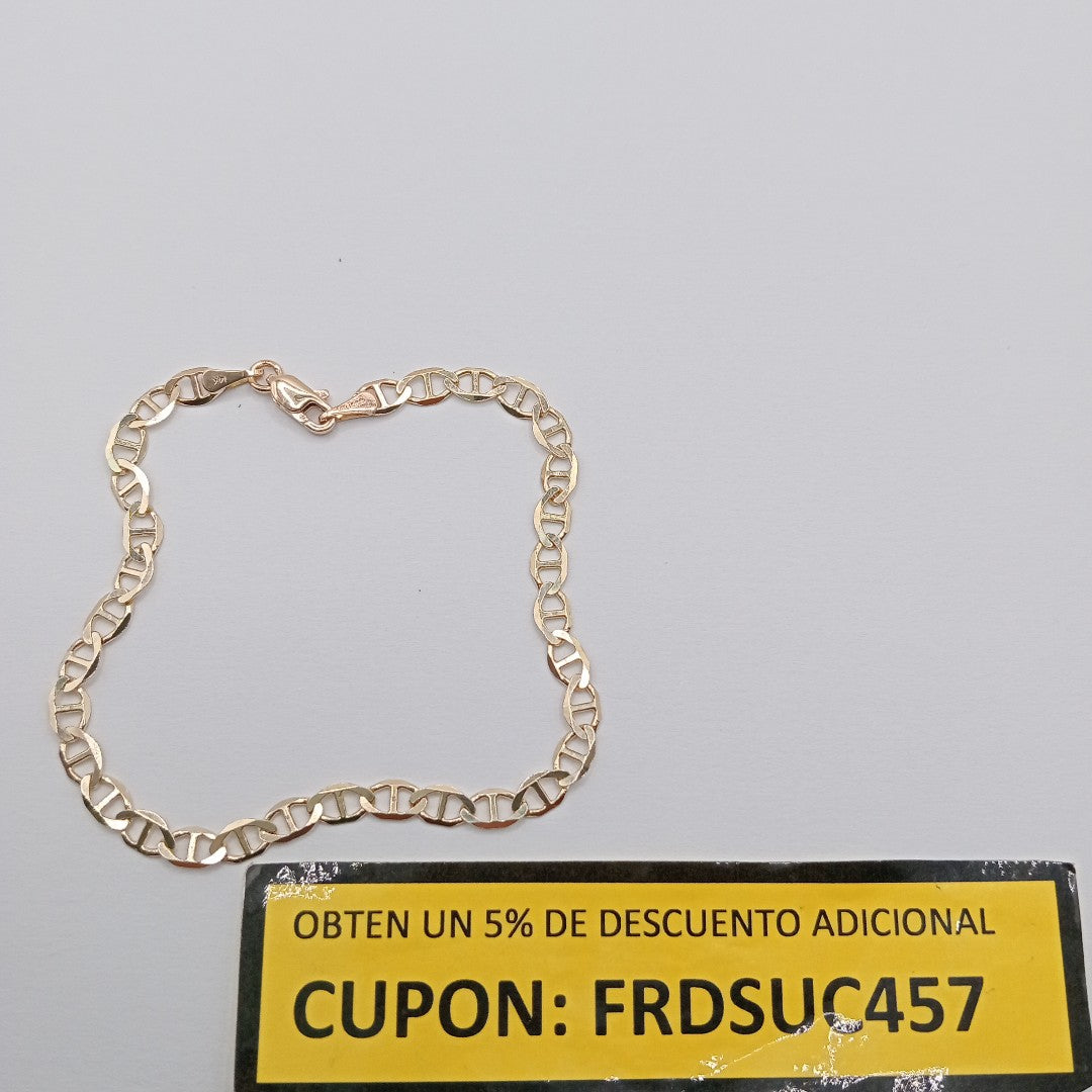 PULSERAS TEJIDO MARINERA ORO 14K 18 CM 2.9 GR (NUEVO)