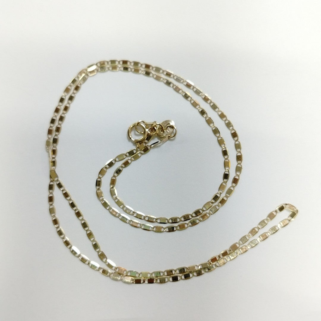 CADENAS TEJIDO ESPEJO ORO 10K 50 CM 1.6 GR (NUEVO)