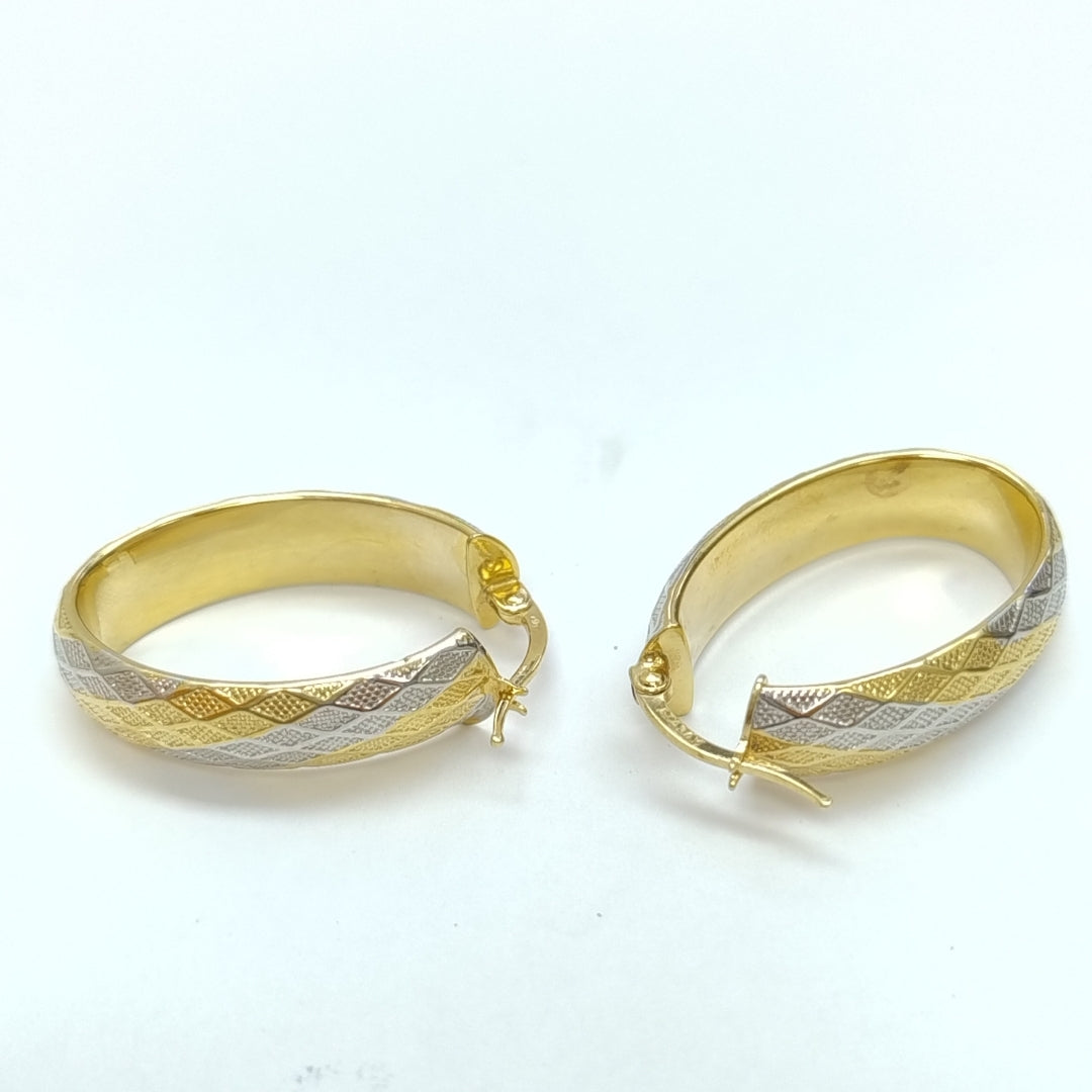 ARRACADAS PAR ORO, RODIADO 14 K 4.3 GRMS (SEMINUEVO)