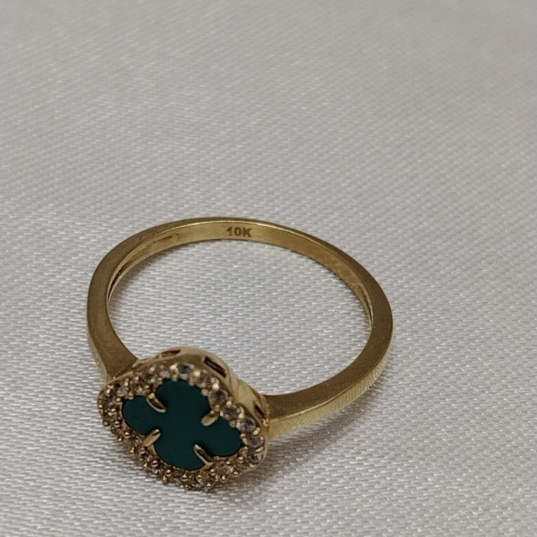ANILLOS PIEDRA DE COLOR ORO 10K TALLA 8 2.4 GR (NUEVO)