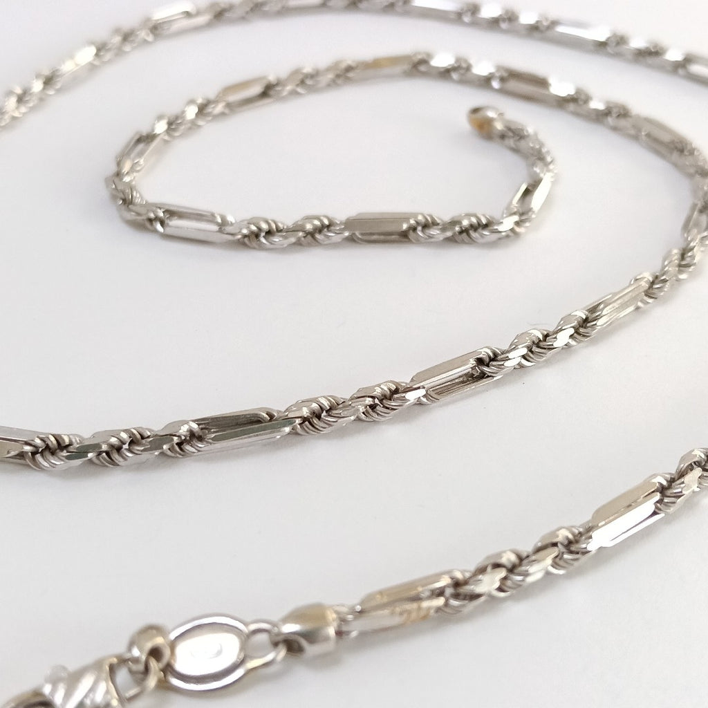 CADENA ORO, ORO BLANCO 14 K 27.7 GRMS (SEMINUEVO)