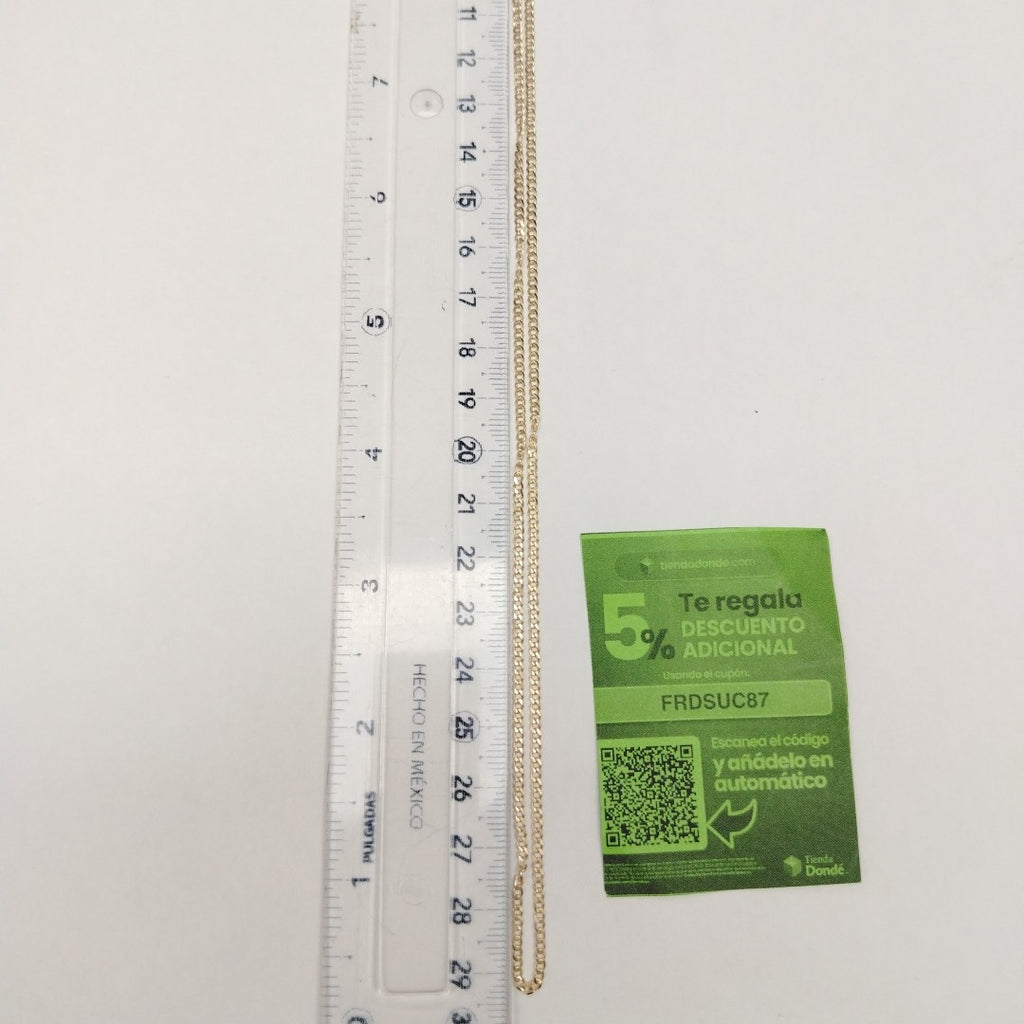 CADENAS TEJIDO BARBADA ORO 10K 60 CM 4.1 GR (NUEVO)