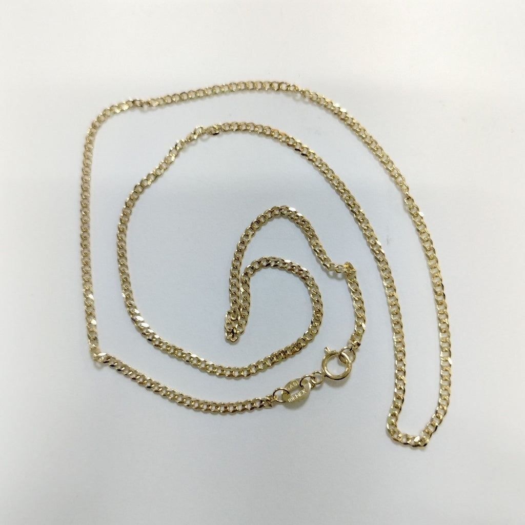 CADENAS TEJIDO BARBADA ORO 10K 50 CM 3.5 GR (NUEVO)