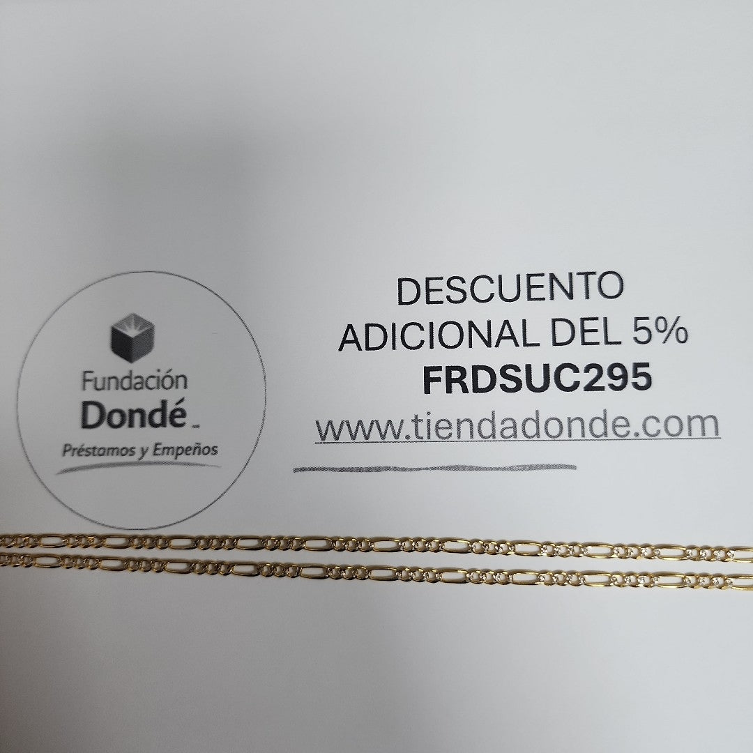 CADENAS 3X1 DIAMANTADA ORO 14K 55 CM 8.4 GR (NUEVO)