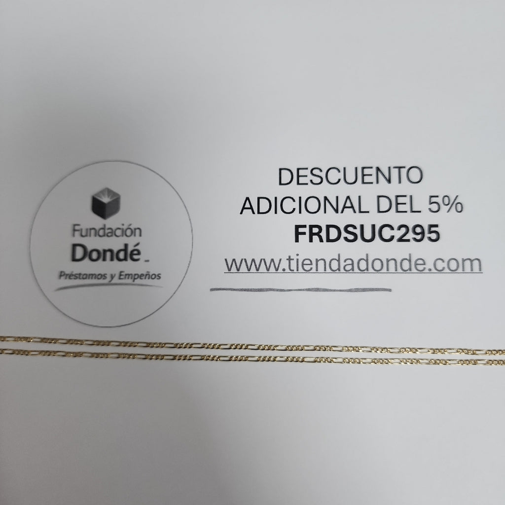 CADENAS 3X1 ORO 14K 55 CM 4 GR (NUEVO)