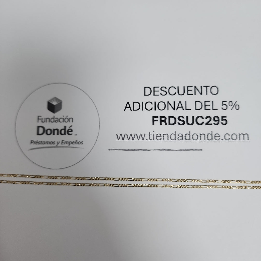 CADENAS 3X1 ORO 14K 55 CM 4 GR (NUEVO)