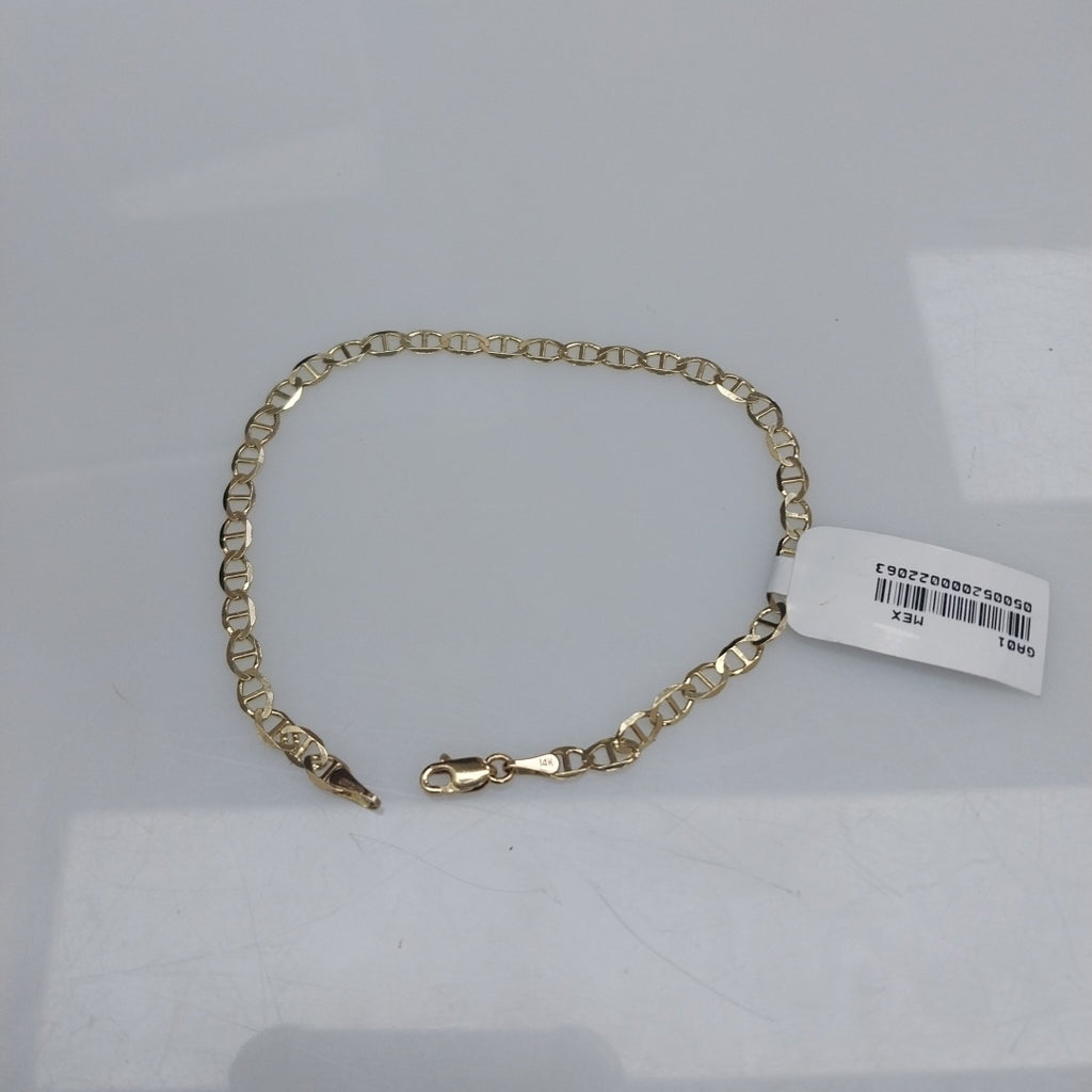 PULSERAS TEJIDO MARINERA ORO 14K 21 CM 3.2 GR (NUEVO)