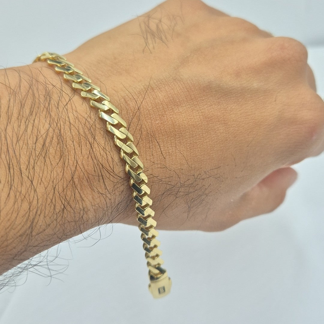 PULSERA MONACO ORO 10K 6.4 (NUEVO)