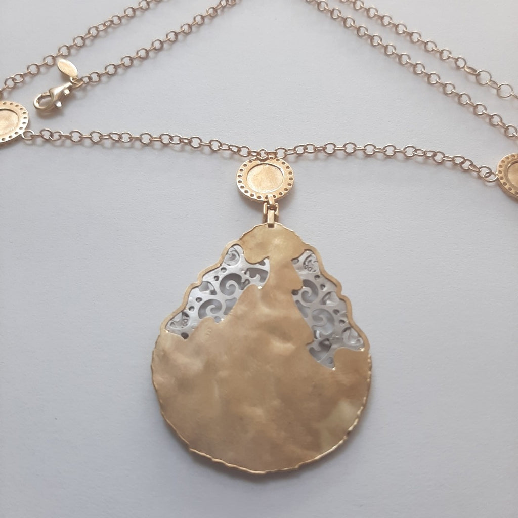 GARGANTILLA ORO, ORO BLANCO 14 K 12.1 GRMS (SEMINUEVO)