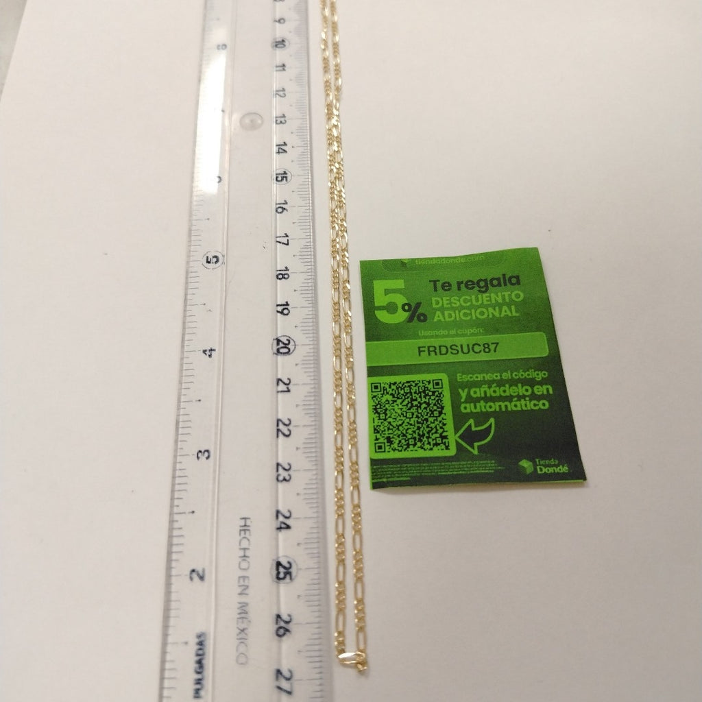 CADENAS TEJIDO 3X1 ORO 10K 55 CM 3.2 GR (NUEVO)