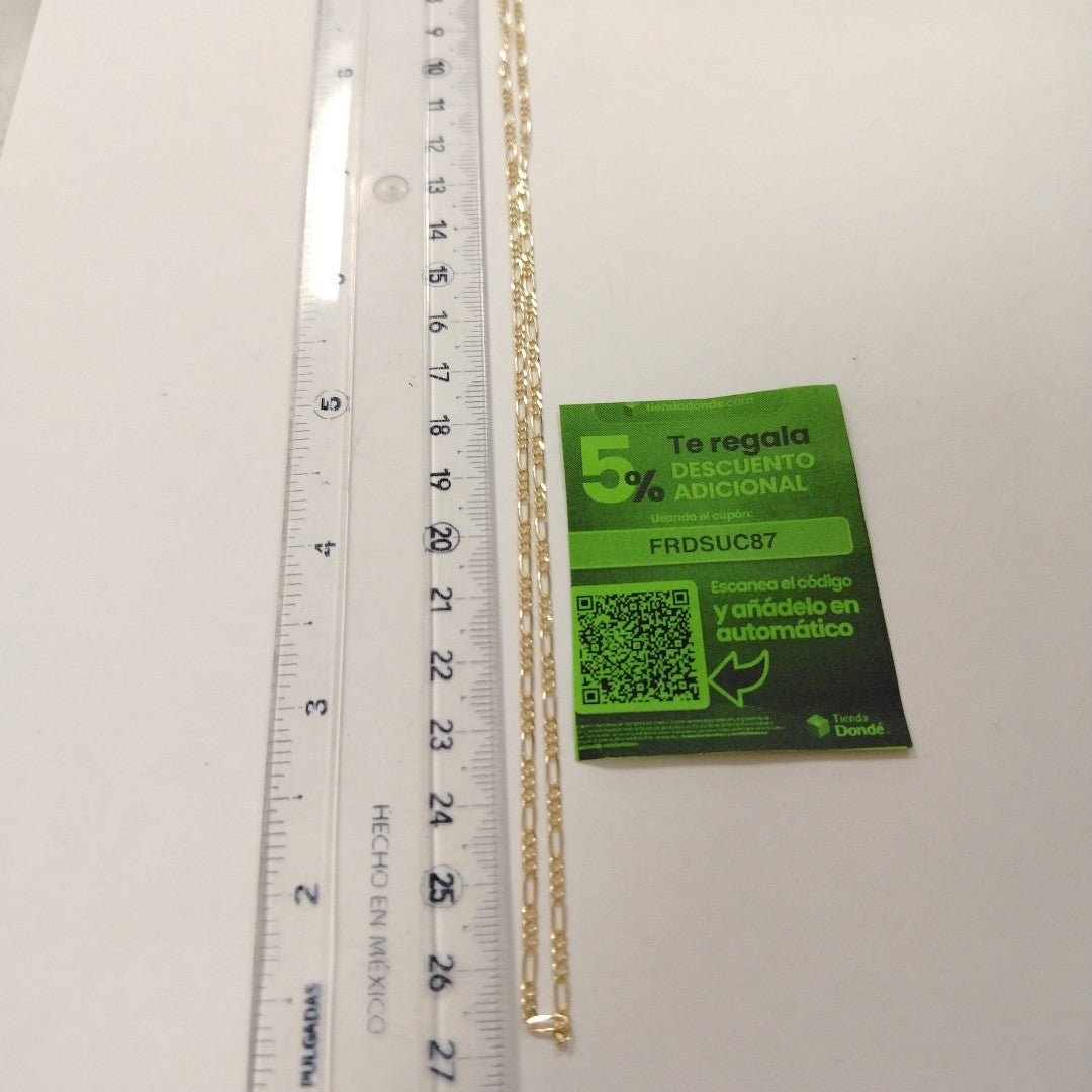 CADENAS TEJIDO 3X1 ORO 10K 55 CM 3.2 GR (NUEVO)