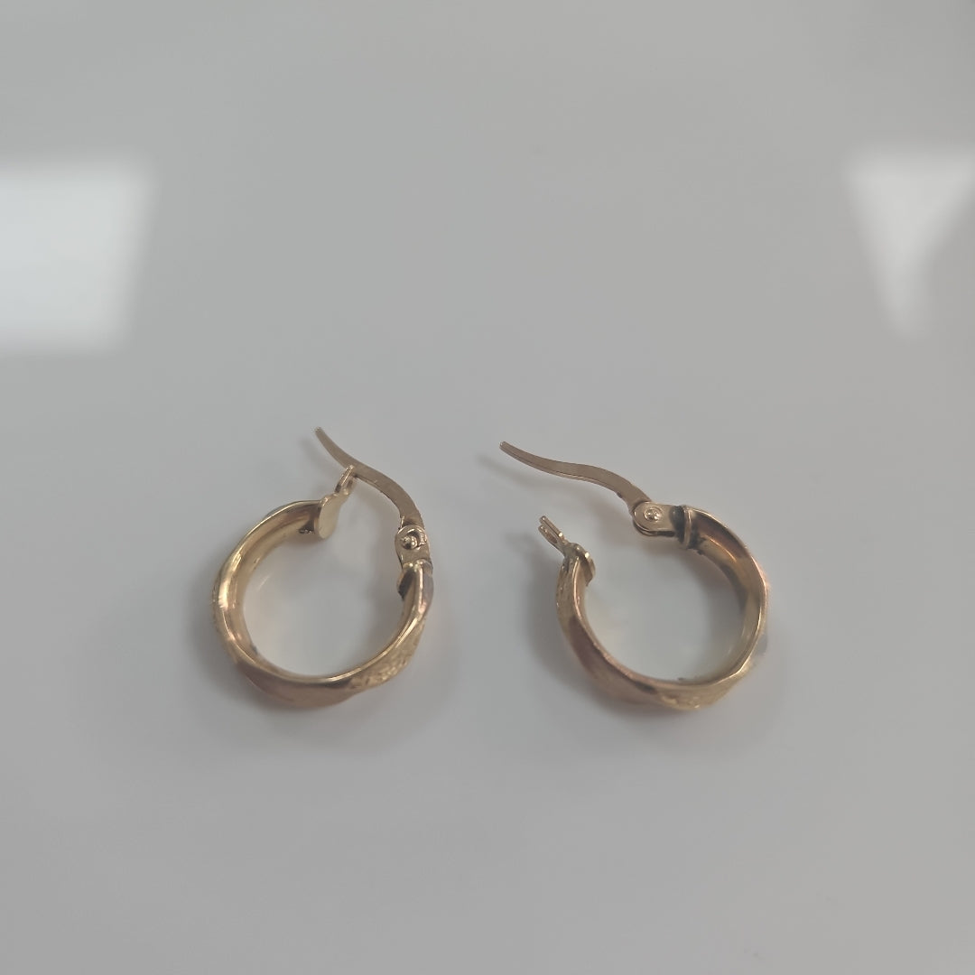 ARRACADAS PAR ORO, RODIADO 14 K 2.5 GRMS (SEMINUEVO)