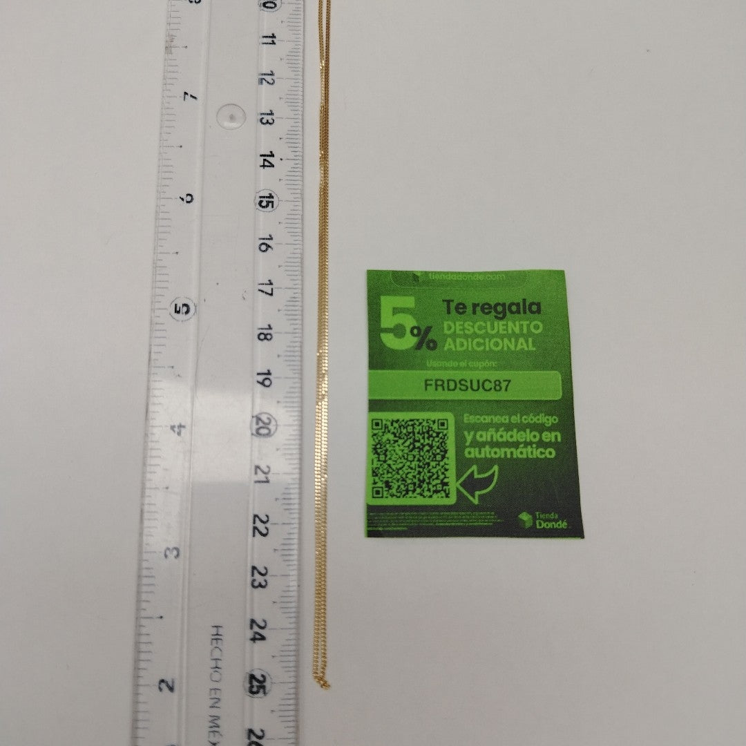 CADENAS TEJIDO BARBADA ORO 10K 50 CM 1.7 GR (NUEVO)