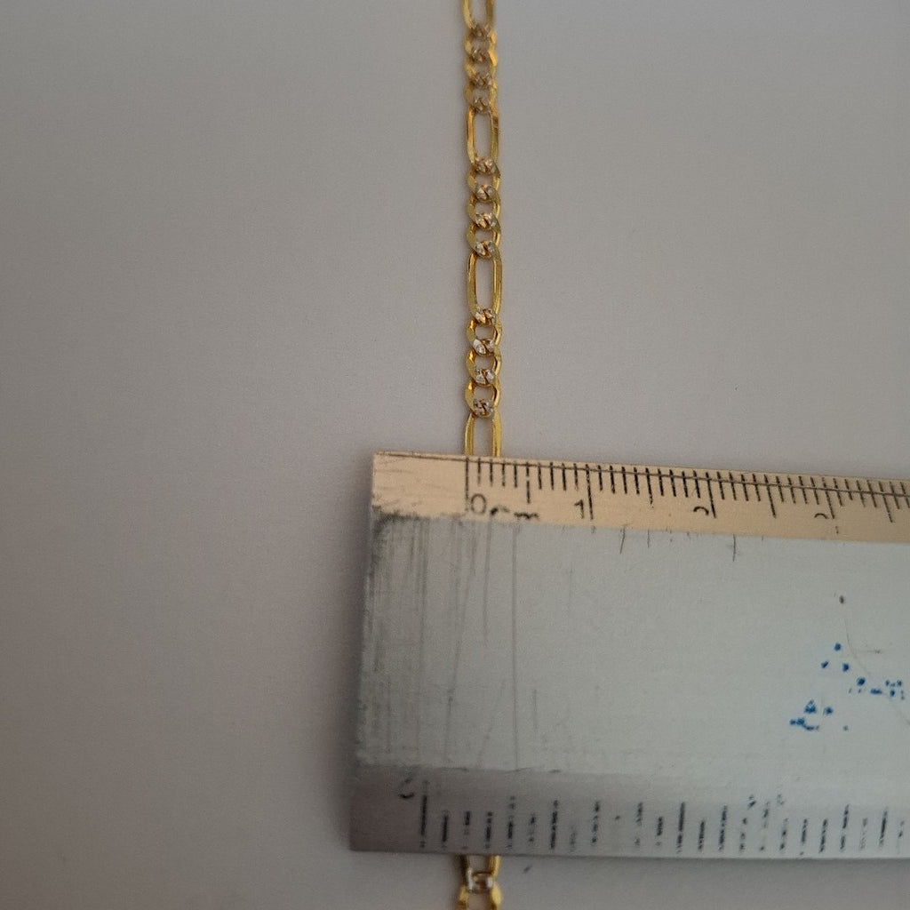 PULSERAS 3X1 DIAMANTADA ORO 14K 18 CM 3 GR (NUEVO)