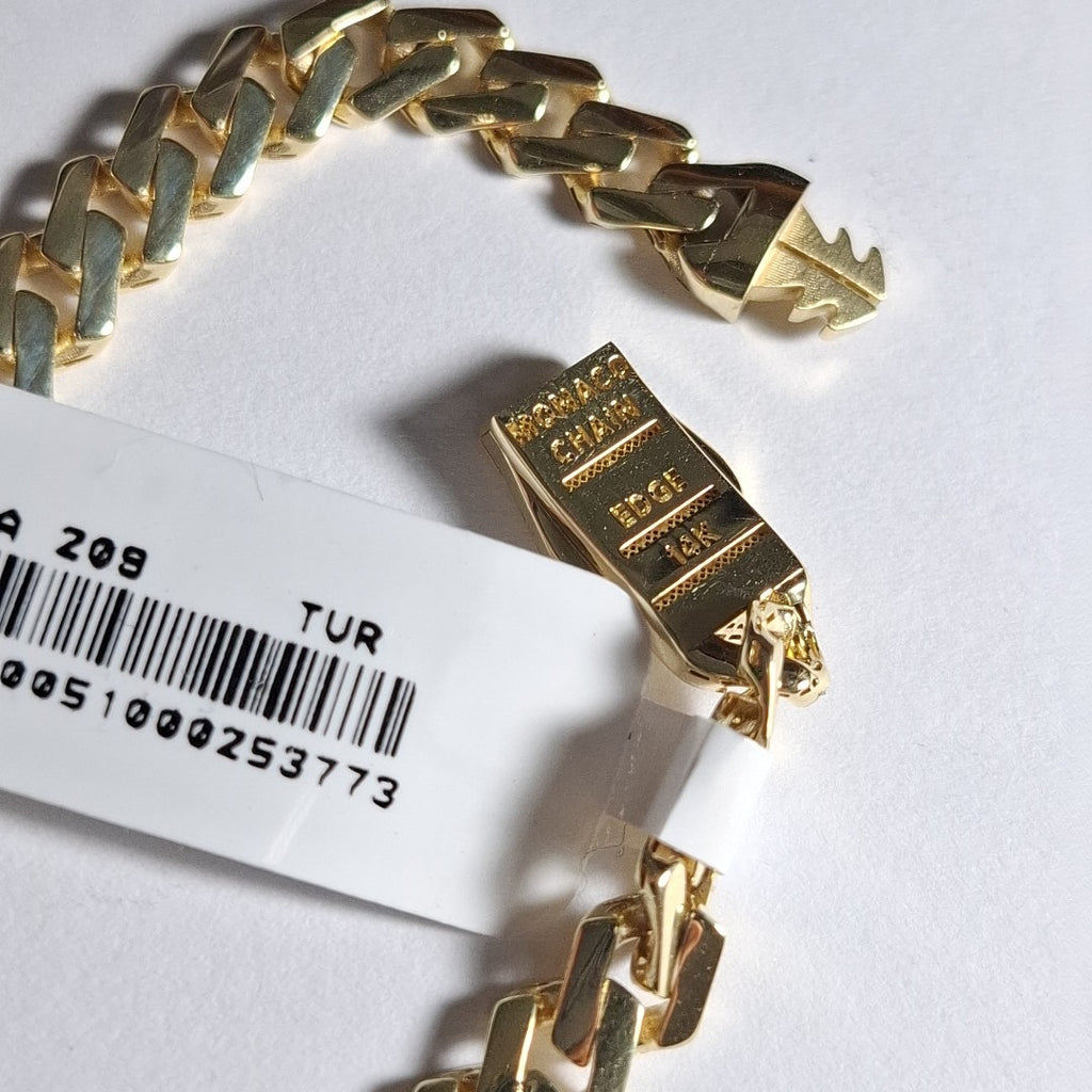 PULSERA MONACO ORO 14K 6.8 (NUEVO)