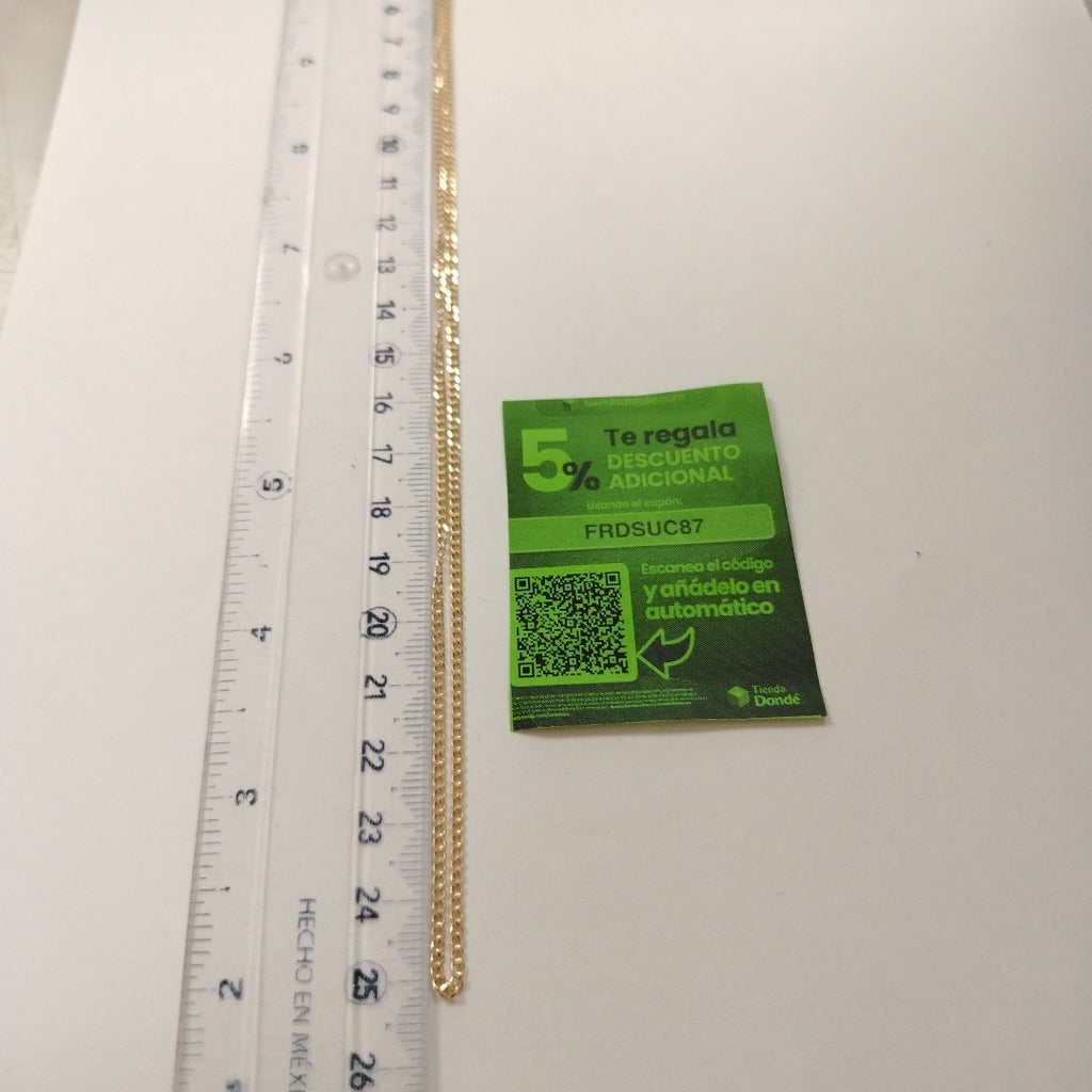 CADENAS TEJIDO BARBADA ORO 10K 50 CM 3.5 GR (NUEVO)