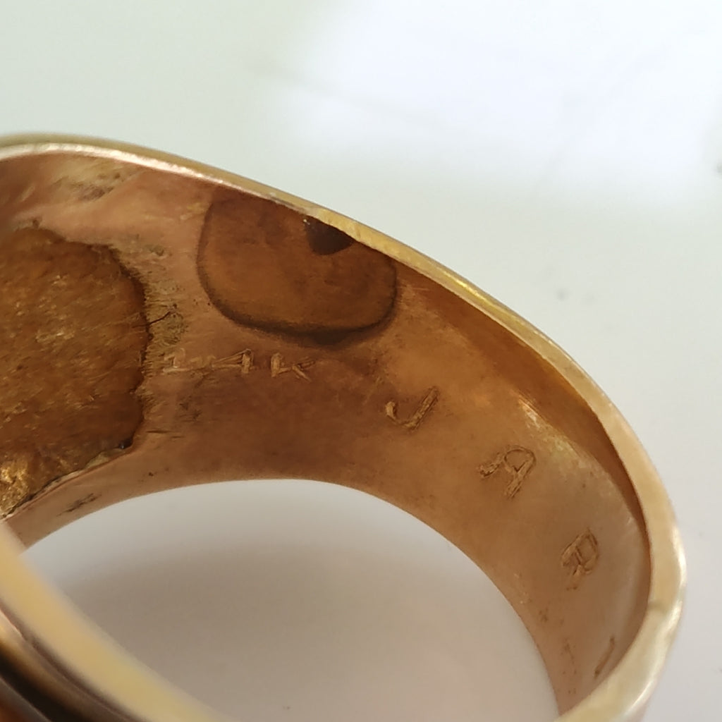ANILLO DE GRADUACIÓN ORO 10 K 18.5 GRMS (SEMINUEVO)