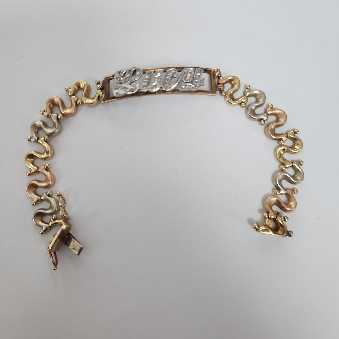 ESCLAVA ORO COMBINADO 14 K 14.8 GRMS (SEMINUEVO)